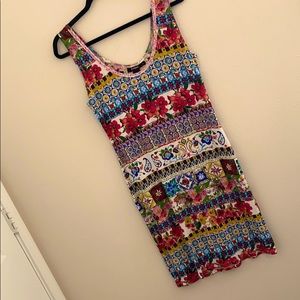 Desigual fitted patterned dress.